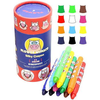 12pc Flower Monaco Silky Crayons Coloring Tools Art & Craft Kids/Children - 3y+