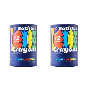 2x 12pc Flower Monaco Bathtub Crayons Washable Art & Craft Kids/Children - 3y+