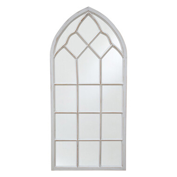 LVD Arch Wood/MDF 130cm Mirror Wall Hanging Display - White