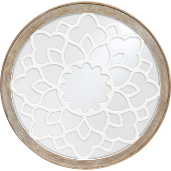 LVD Cutwork Xl Wood/MDF 105cm Mirror Wall Hanging Display - Brown