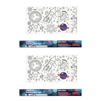 2x Flower Monaco 5m Space Colouring Paper Roll Kids/Children Craft Painting 3y+