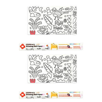 2x Flower Monaco 5m Nature Colouring Paper Roll Kids/Children Craft Painting 3y+