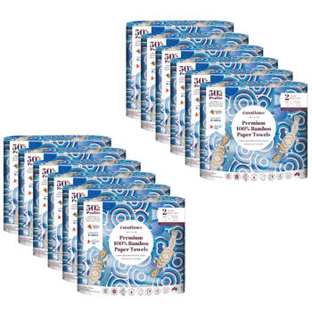 12x 2pc Emotions First Nation Bamboo Absorbent Paper Towels