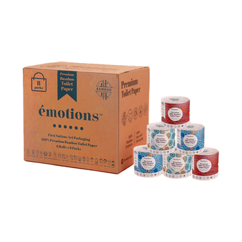 6x 8PK Emotion First Nations Art 100% Bamboo 3 Ply Toilet Paper