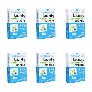 6x 60pc Future Normal Laundry Detergent Sheets Fragrance Free