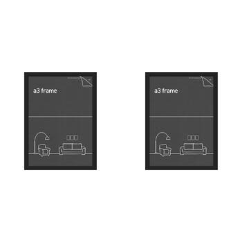 2PK Impact Merch Classic Picture Frame Fits A3 Print 42x30cm - Black