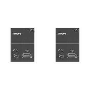 2PK Impact Merch Classic Picture Frame Fits A3 Print 42x30cm - White