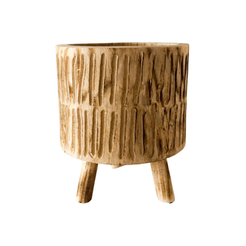 Rayell Timber Wood Pot/Planter Tokoriki Natural Medium 22x25cm