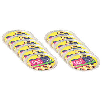 12x 3pc Topchef Home Kitchen Round Foil Pie Baking Tray