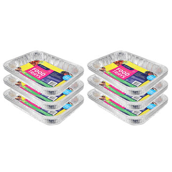 3x 5pc Topchef Extra Large Foil Barbecue Trays Party Size