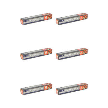 6PK Topchef Aluminum Foil Kitchen Food Wrapper Roll 10m
