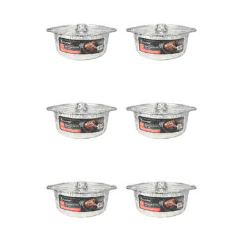 6PK Topchef Aluminum Foil Pot Kitchen Food Storage w/ Lid 29cm