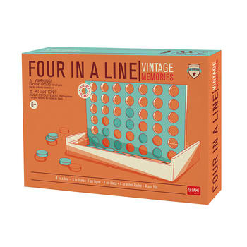 Legami Connnect Four In A Line Classic Wooden Tabletop Board Game 6+