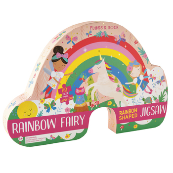80pc Floss & Rock Shaped Jigsaw Puzzle 60x40cm Rainbow Fairy 3+
