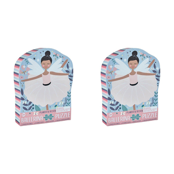 2x 12pc Floss & Rock Shaped Jigsaw Puzzle Game Enchanted 3+