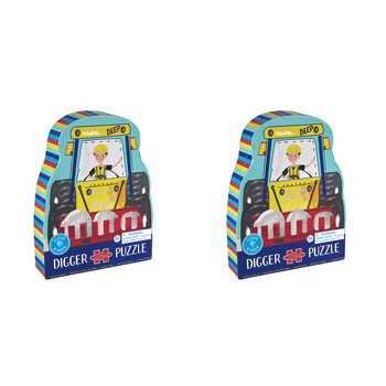 2x 12pc Floss & Rock Shaped Jigsaw Puzzle Game Construction 3+