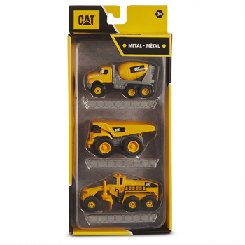 3pc CAT Metal Machines Kids Construction Toy Assorted 3+