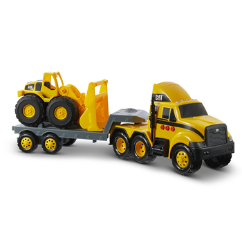 CAT Heavy Construction Movers Flatbed w/Bulldozer Kids Toy 3+