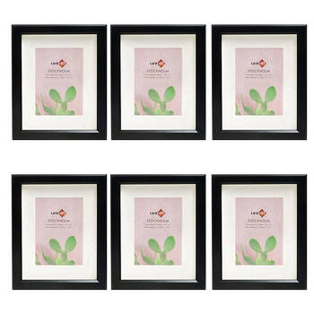 6PK Unigift Stockholm Wooden/Glass Picture Photo Frame 8x10in 20x25cm Black