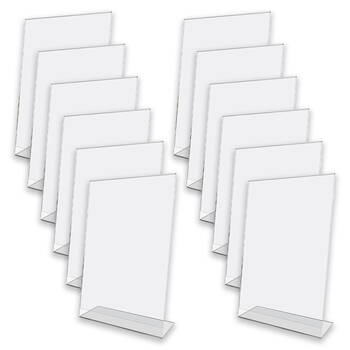12PK Unigift Inspire Vertical Standing Picture Photo Frame 15x20cm Clear