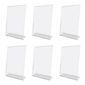 6PK Unigift Inspire Vertical Standing Picture Photo Frame 15x20cm Clear