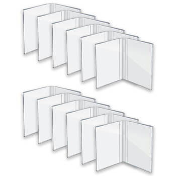 12PK Unigift Inspire Vertical Double Picture Photo Frame 13x18cm Clear