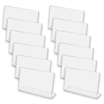 12PK Unigift Inspire Horizontal Standing Picture Photo Frame 10x15cm Clear