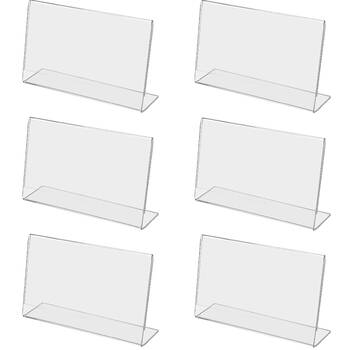 6PK Unigift Inspire Horizontal Standing Picture Photo Frame A4 21x29.7cm Clear