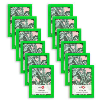 12PK Unigift Harmony Wooden/Glass Picture Photo Frame 13x18cm Bright Green