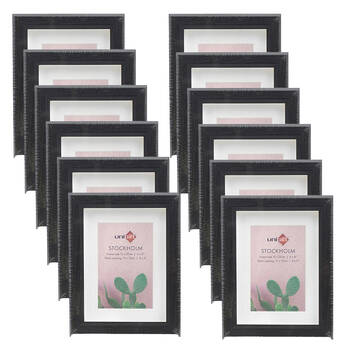 12PK Unigift Stockholm Wooden/Glass Picture Photo Frame 6x8in 15x20cm Brown