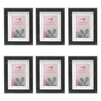 6PK Unigift Stockholm Wooden/Glass Picture Photo Frame 6x8in 15x20cm Brown