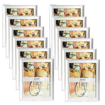 12PK Unigift Juliet Wooden/Glass Raised Dots Picture Photo Frame 20x25cm White