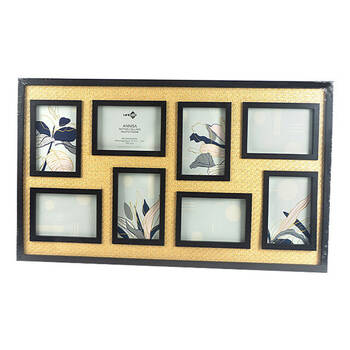 Unigift Annisa Rattan Wooden/Glass Picture Photo Frame 10x15cm Black&Natural
