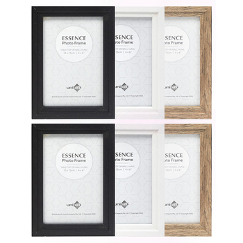 6PK Unigift Essence 10x15cm MDF/Glass Picture Frame - Assorted