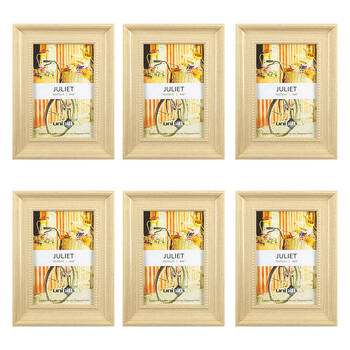 6PK Unigift Juliet Raised Dots Border Picture Photo Frame 10x15cm Natural