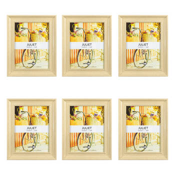 6PK Unigift Juliet Raised Dots Border Picture Photo Frame 15x20cm Natural