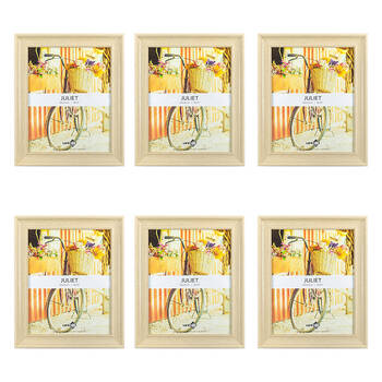 6PK Unigift Juliet Raised Dots Border Picture Photo Frame 20x25cm Natural