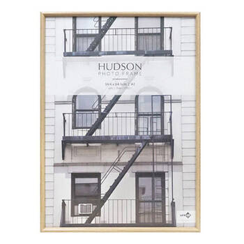 Unigift Hudson Round Wooden Profile Picture Photo Frame A1 Natural