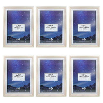 6PK Unigift Luna Cream Trim Border Glass Picture Photo Frame A4 21x29.7cm Pink