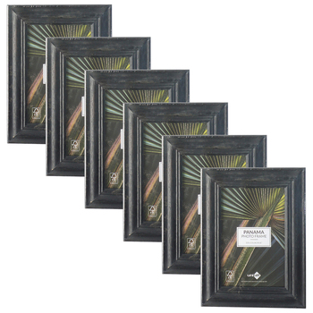 6PK Unigift 10x15cm Panama Photo Picture Frame Home Decor Assorted