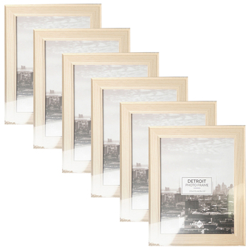 6PK Unigift 20x25cm Detroit Photo Picture Frame Home Decor Assorted