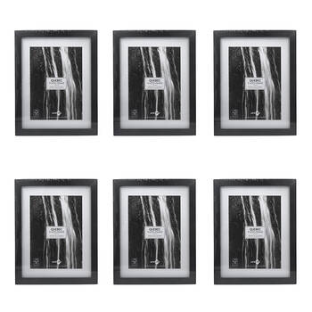 6x Unigift Quebec Matboard Wooden/Glass Photo Frame 20x25/15x20cm Assorted