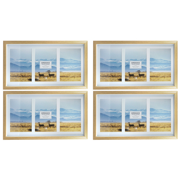 4PK Unigift 34.7x19cm 3 Image Esperance Photo Picture Frame Assorted