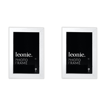 2PK Unigift A1 Iconic MDF Acrylic Photo Frame Picture Holder - White