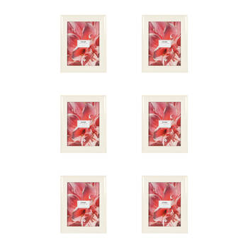 6PK Unigift Dahlia Photo Frame Picture Holder 15x20cm - White