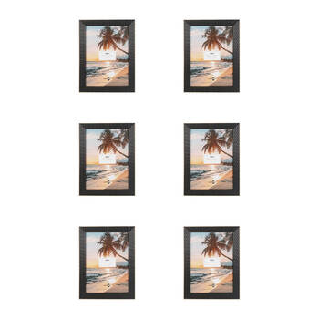 6PK Unigift Maui A4 Photo Frame Picture Holder 21x29cm - Black