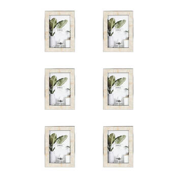 6PK Unigift Isabella Photo Frame Picture Holder 10x15cm - Brown