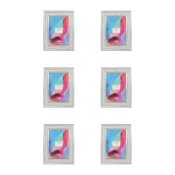 6PK Unigift Haven Photo Frame Picture Holder 15x20cm - Grey