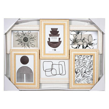 Unigift Botanical Collage 6-Openings Photo Frame Home Decor