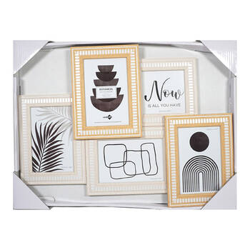 Unigift Botanical Collage 5-Openings Photo Frame Home Decor